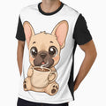 Cute Kawaii French Bulldog Hugging Coffee Mug by Piising
