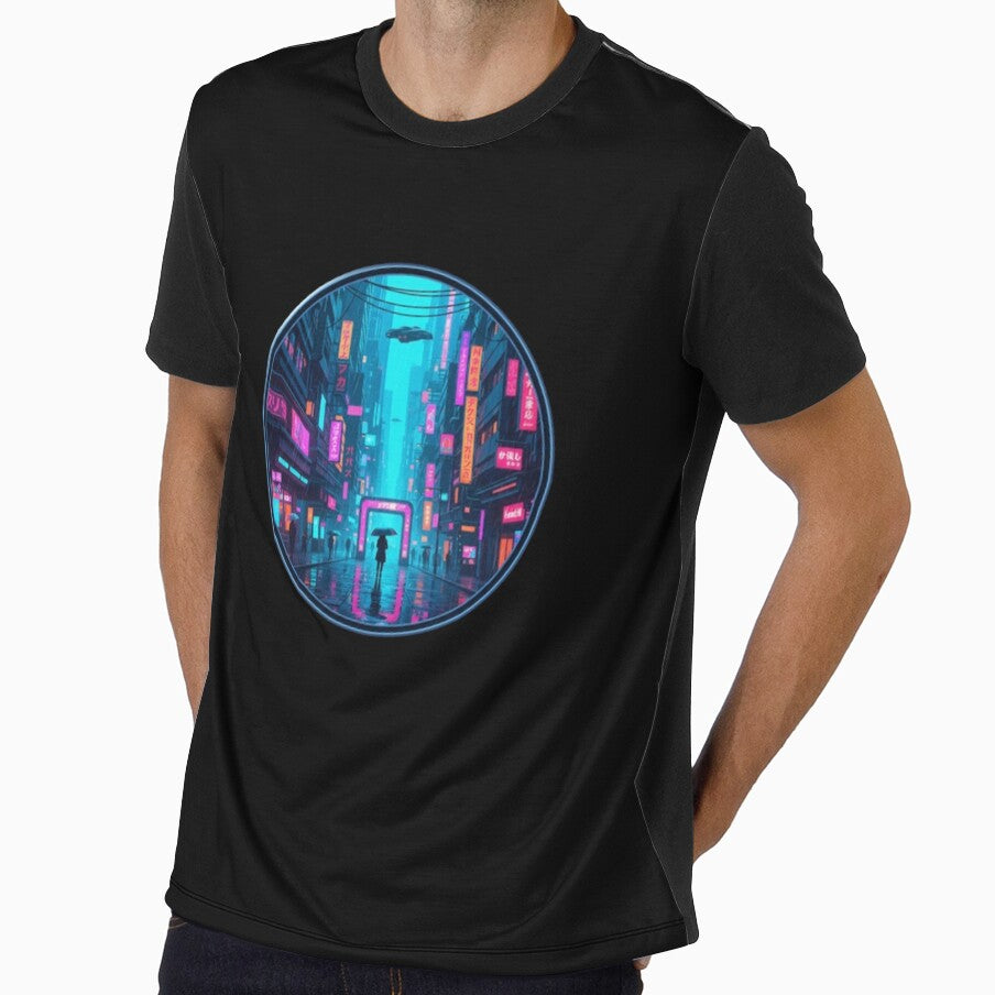 Cyberpunk City – Neon Night Street Scene by Dogandesighn