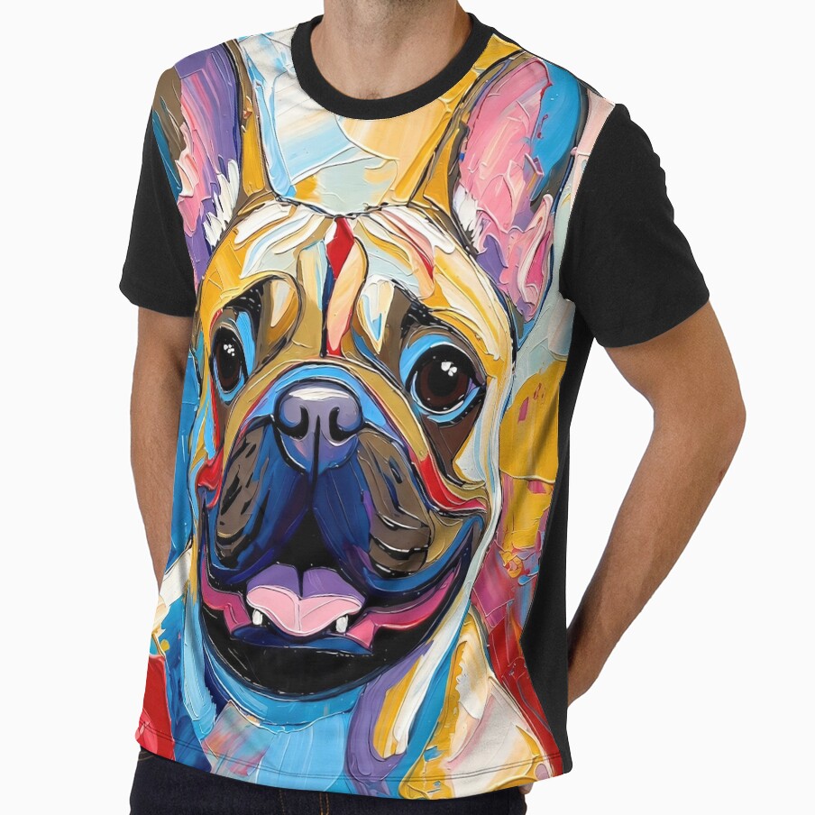 Happy French Bulldog Pop Art Portrait by ChrisButler