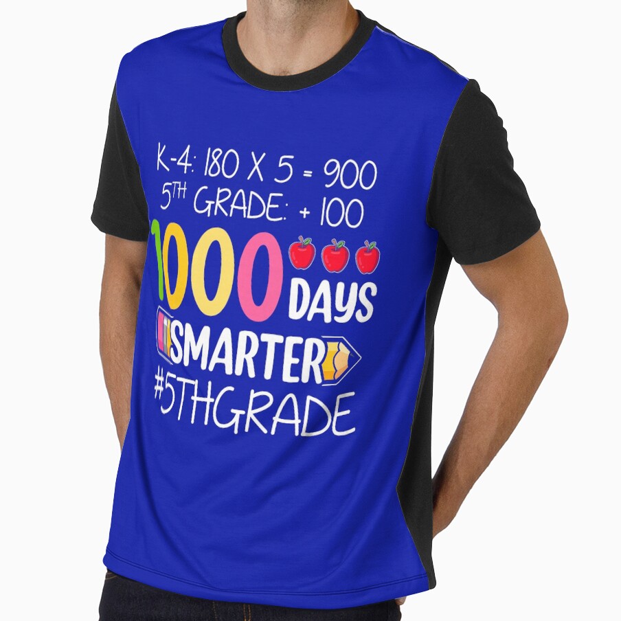 1000 Days Smarter Fifth 5th Grade Teacher Student School by KevinorNorris