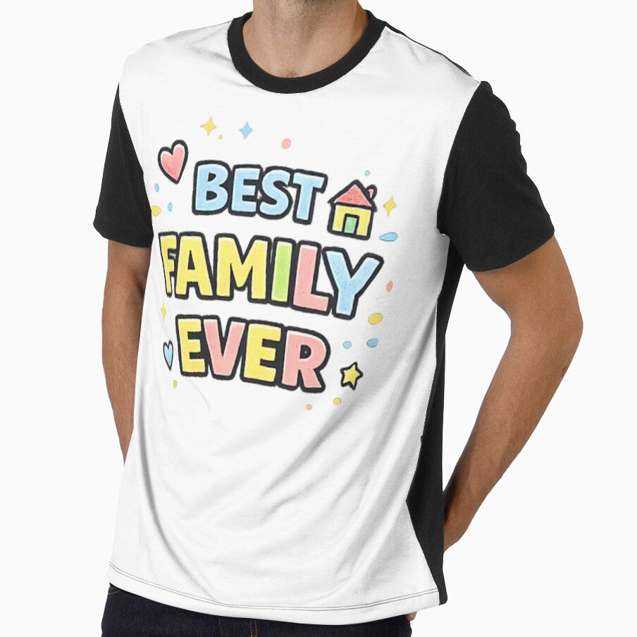 Best Family Ever - Childlike Crayon Lettering Art by LEFTERIS-DESIGN