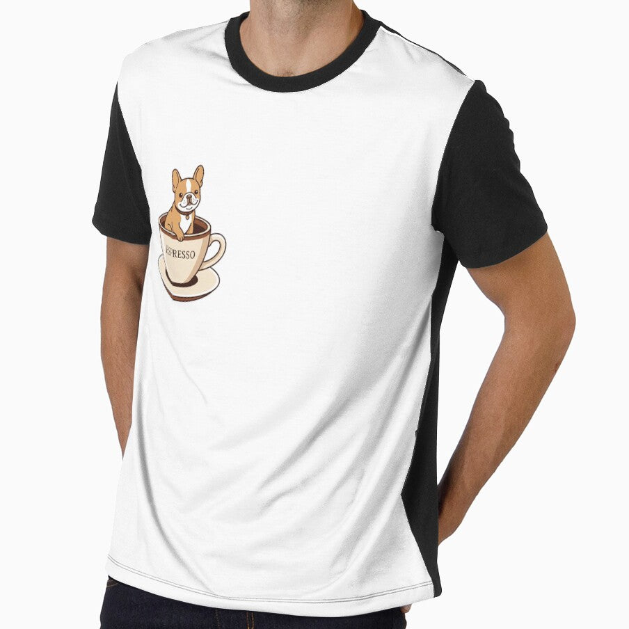 French Bulldog Espresso Coffee Cup Minimalist Frenchie by PictoVibe