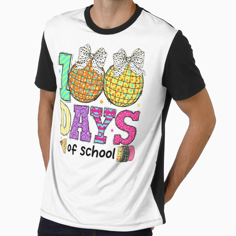 100 Days of School, 100 Days of School Coquette, Teacher 100 Days, Disco Ball 100 Days, 100 Days Design, Glitter 100 Days by DesignDenDo ⭐⭐⭐⭐⭐