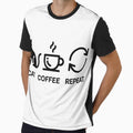 Cat Coffee Repeat Minimalist Cat Lover Coffee Shirt by CQ-Art