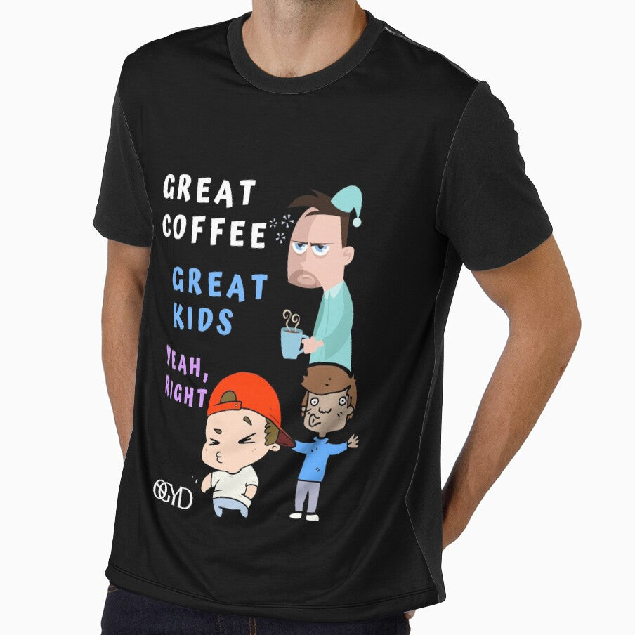 Dad Crazy Kids Coffee Sarcastic Funny - Blue Red Green Family Print - Sayings Words Quotes by NoGrayDays1