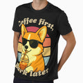 COFFEE FIRST BARK LATER - CORGI | Pets and Dogs lovers for Men and Women t-shirt by panchiTWO