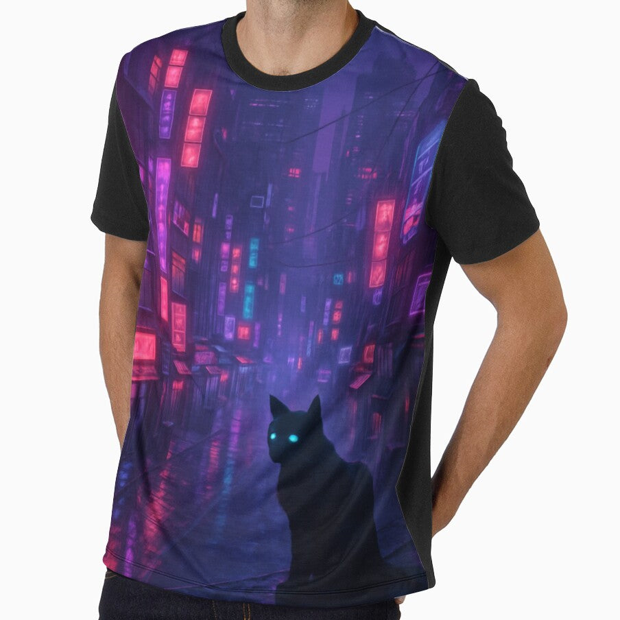 Cyberpunk Cat – Neon Tokyo Night Rain Scene by yassermarz