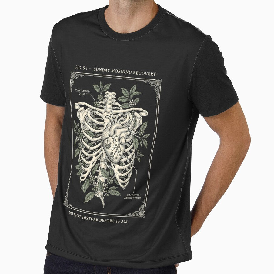 Sunday Morning Recovery Anatomical Heart Coffee Art - Vintage Scientific Aesthetic by SplashTastic