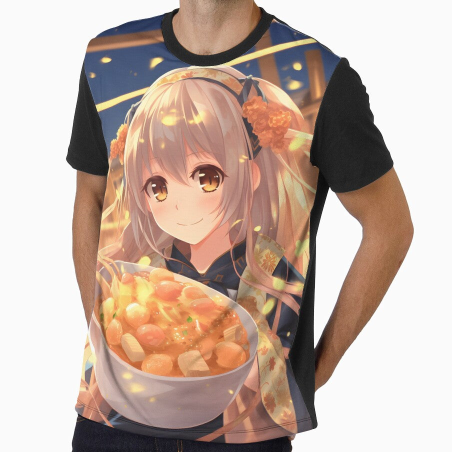 Japanese Ramen Delight - Noodle Bowl with Angel and Anime Girls by Shirtastically