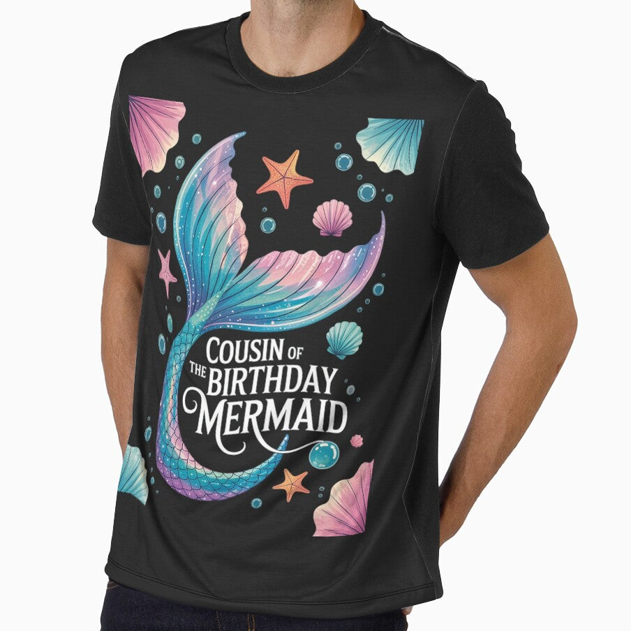 Cousin Of The Birthday Mermaid Family Matching Party Squad by itsnothatweird
