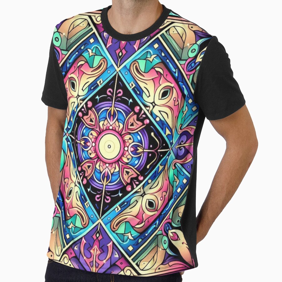 Psychedelic Mandala – Vibrant Symmetry Artwork by Dogandesighn