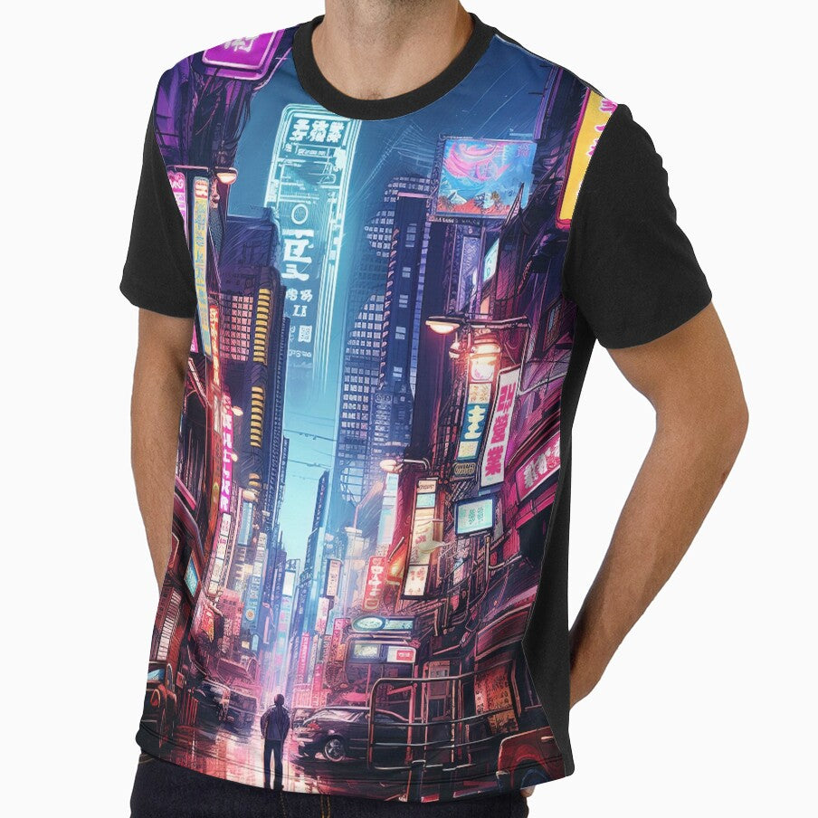Cyberpunk Tokyo Street Neon Light by Takeda-art