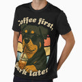 COFFEE FIRST BARK LATER - ROTTWEILER | Pets and Dogs lovers for Men and Women t-shirt by panchiTWO