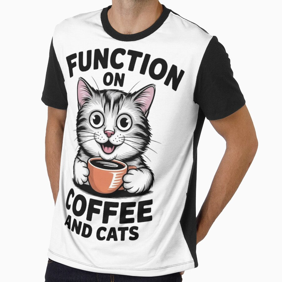 I Function On Coffee And Cats - Minimalist Feline Design by Mr-wow