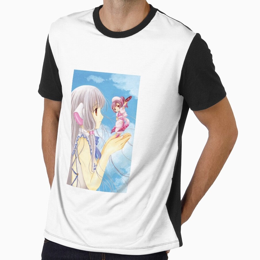 Gentle Sky Girl & Tiny Fairy Companion – Pastel Fantasy Anime Art by bunnyreeaa