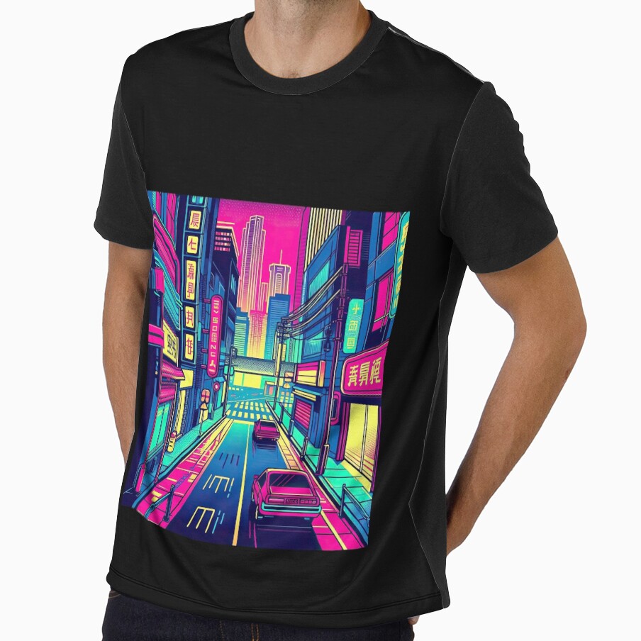 Neon-lit Cyberpunk Street Pop Art Style by artofuniverse
