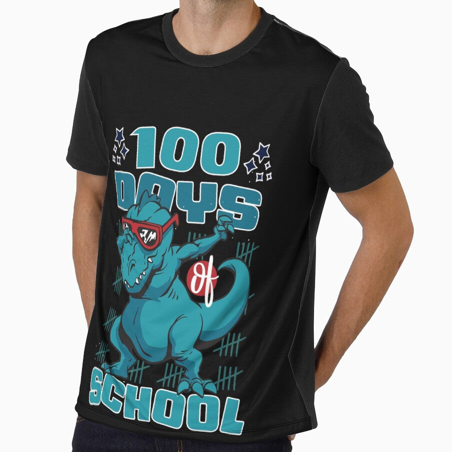 100 Days of school featuring a T-rex dino Dabbing #1 by XYDstore