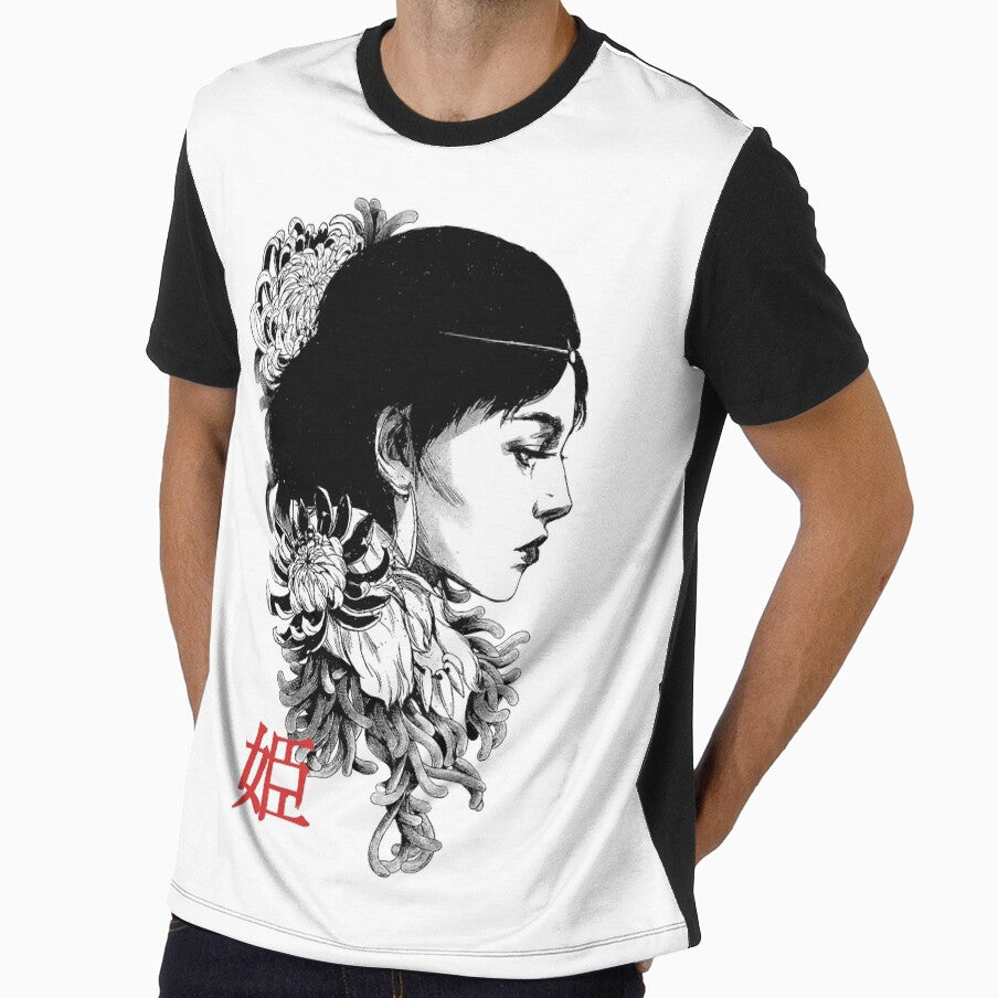 Japanese Geisha Black and White Fine Art by OWLvision33