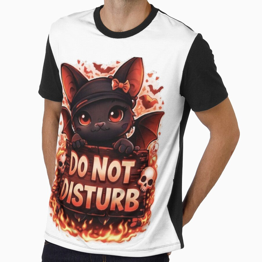Do Not Disturb Red Gothic Bat Funny Introvert Dark Aesthetic Design by InkedRebel