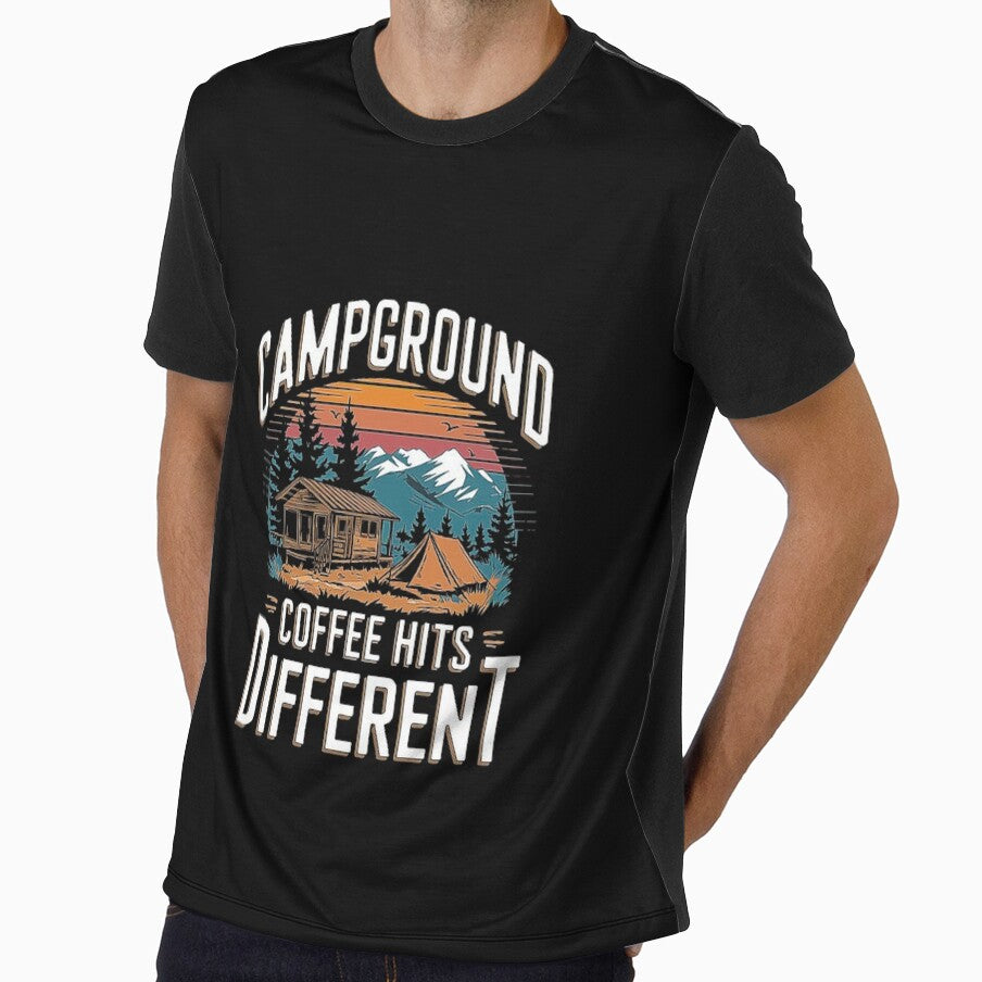 Campground Coffee Hits Different - Perfect for Coffee Lovers, Outdoor Adventures, Cozy Cabin Mornings, Hiking Family & Camping with Friends by love3617