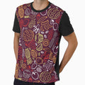Vector dark purple fruits hand drawn doodle repeat pattern by jamiesoondesign