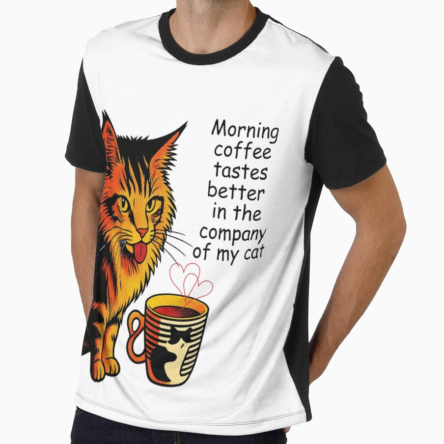 Morning Coffee With My Cat. by Dinasshop