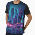 Neon Skyline || Futuristic Retrowave Synthwave Night City, Neon Lights by UmuuStudio