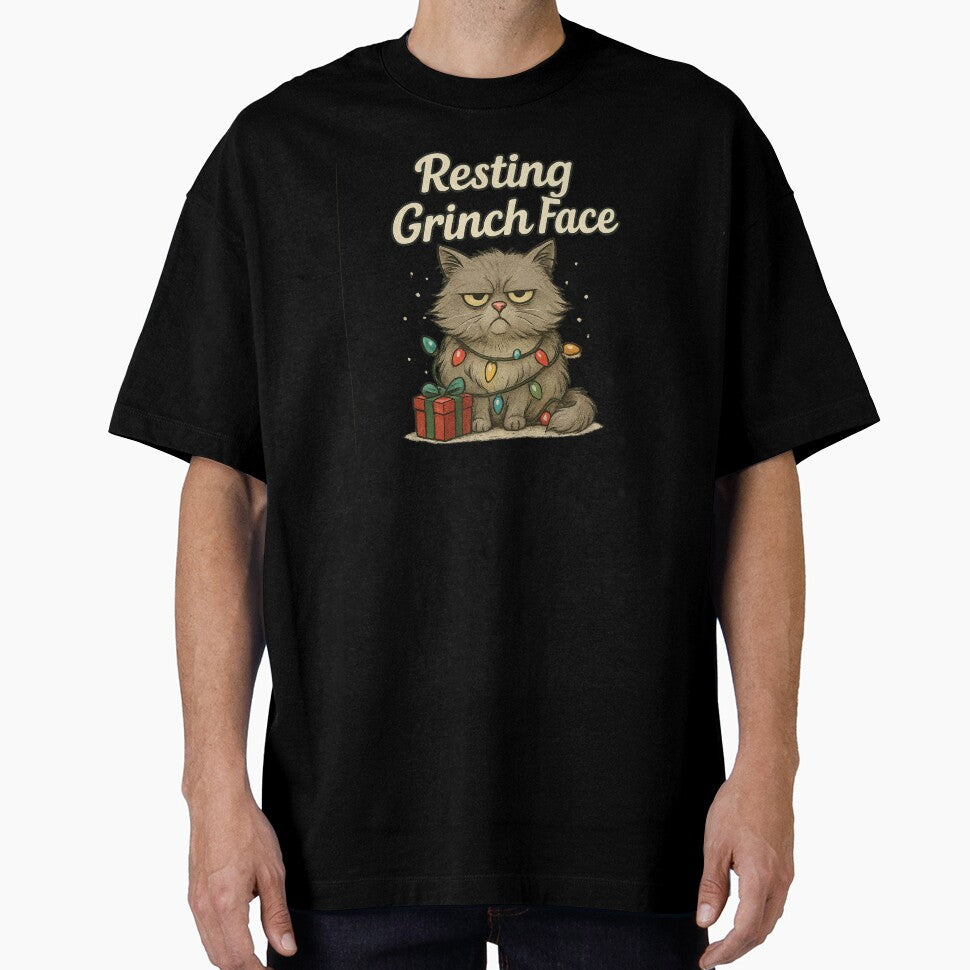 Resting Grinch Face - Grumpy Christmas Cat by CraftedHome