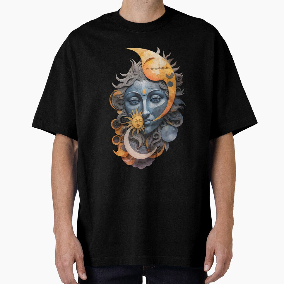 Runic Celestial Goddess - Norse Mythological Sun Moon Art by Totemica