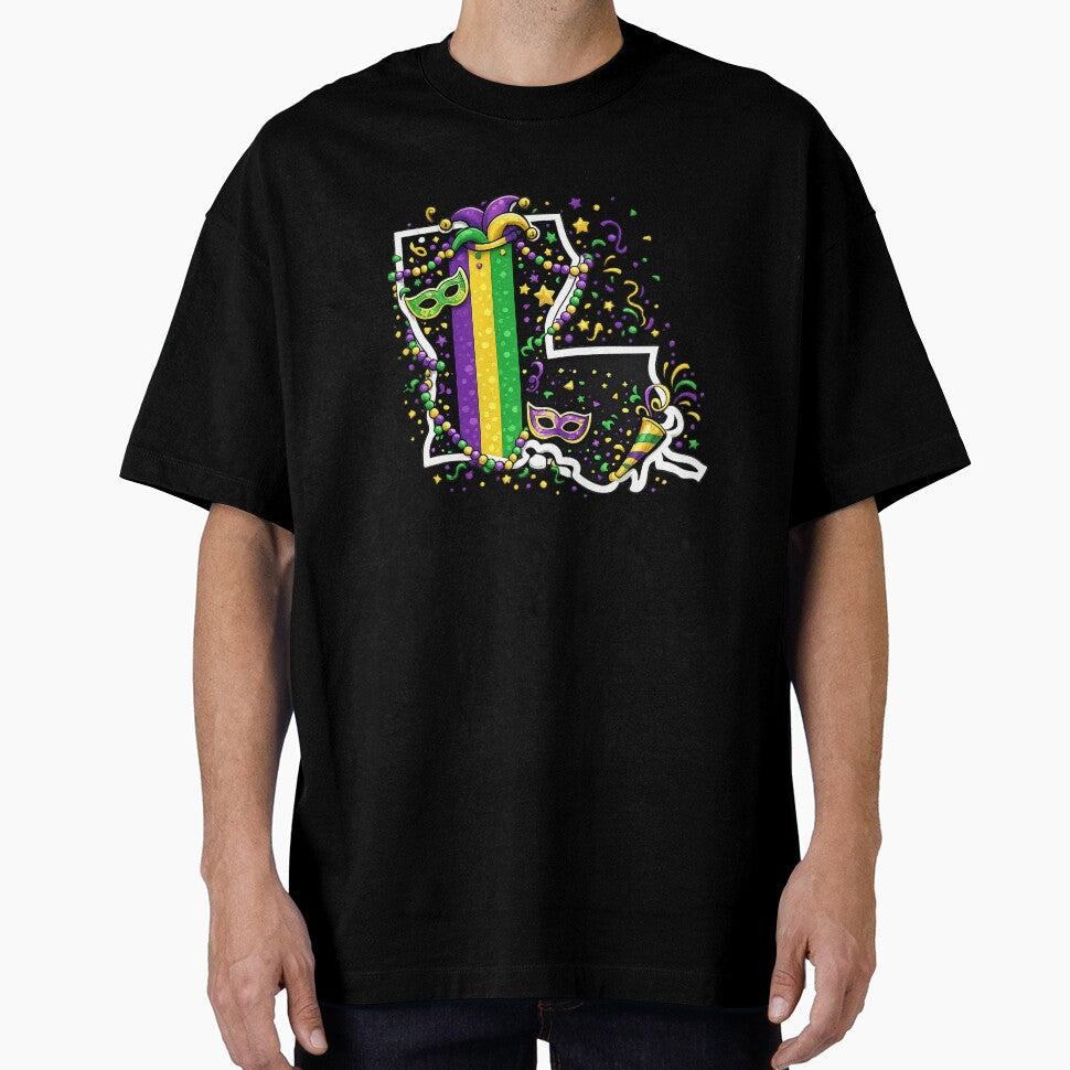 Louisiana Pride Mardi Gras Design – Purple Gold Green Carnival Art by Boot Culture