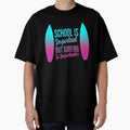 Funny School Is Important But Surfing Is Importanter ,Funny Surfboard Surfer Creative Colors Gradient Great Design ,Perfect Surfing Lovers Present by pedrored369