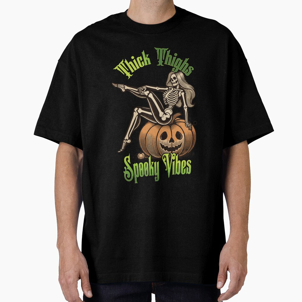 Thick Thighs And Spooky Vibes Halloween Girls by LuminOrb