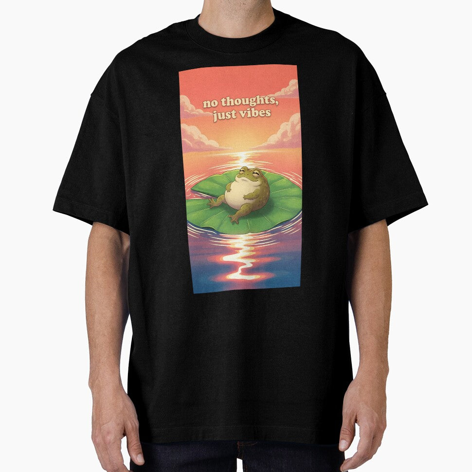 Relaxing Reto Frog Sunset Art by Itsheartshop