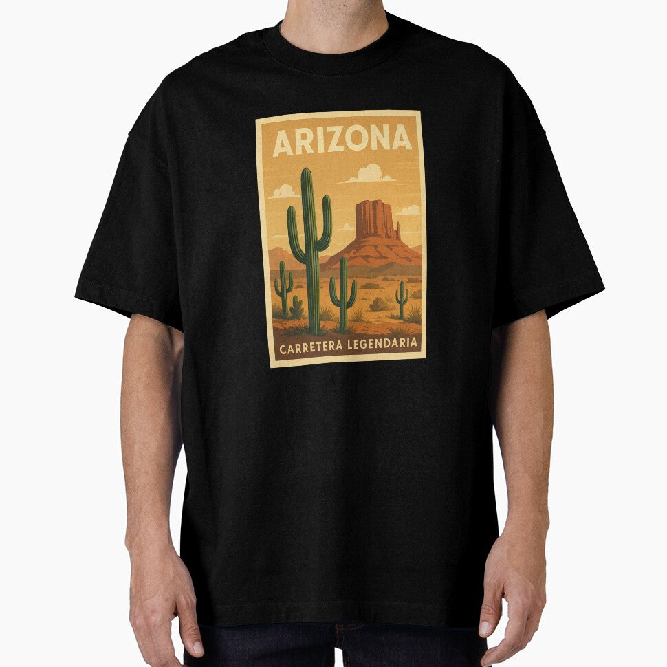 Arizona desert with cacti (vintage style) by DesignShopAD