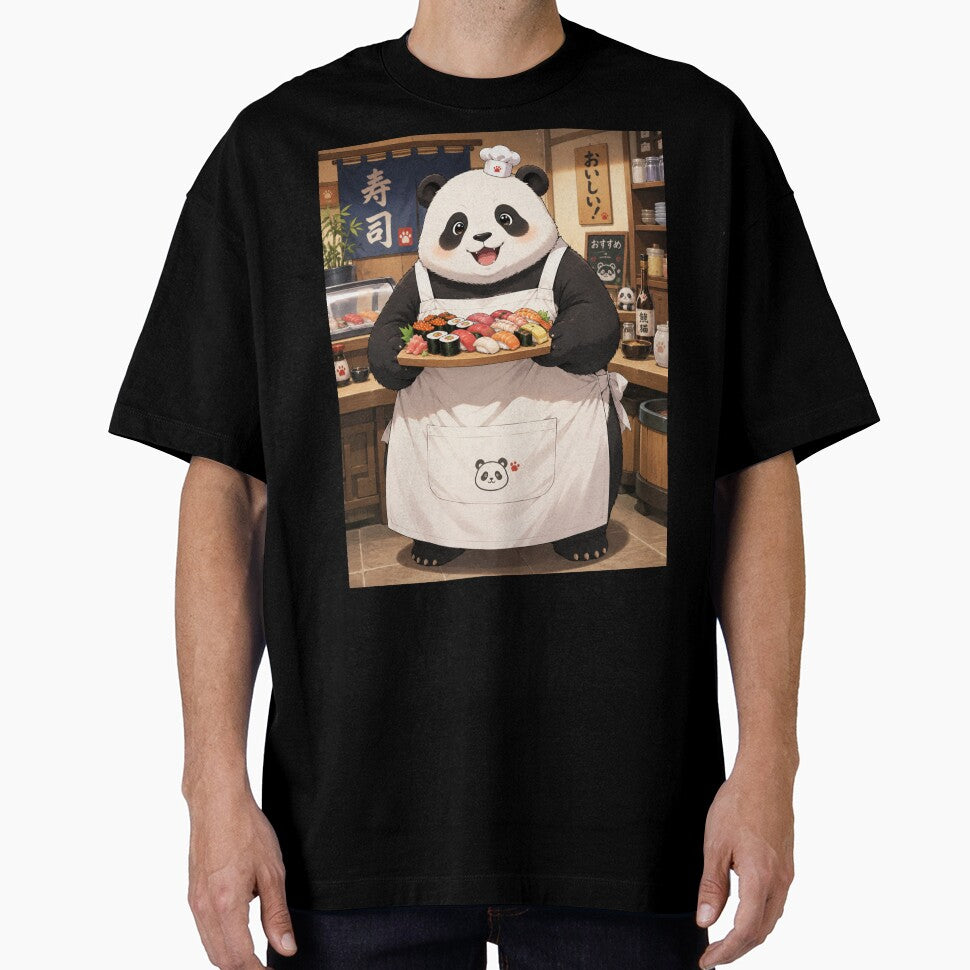 Kawaii Panda Sushi Chef | Original Anime Panda Cooking Cute Japanese Food Art by Sticleg