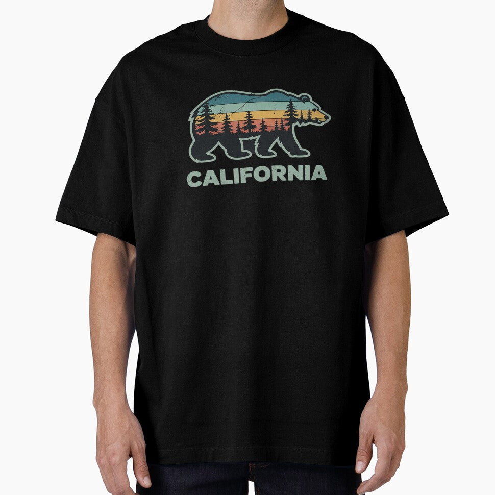 California Bear Vintage Retro Nature Hiking by FranzFriesen