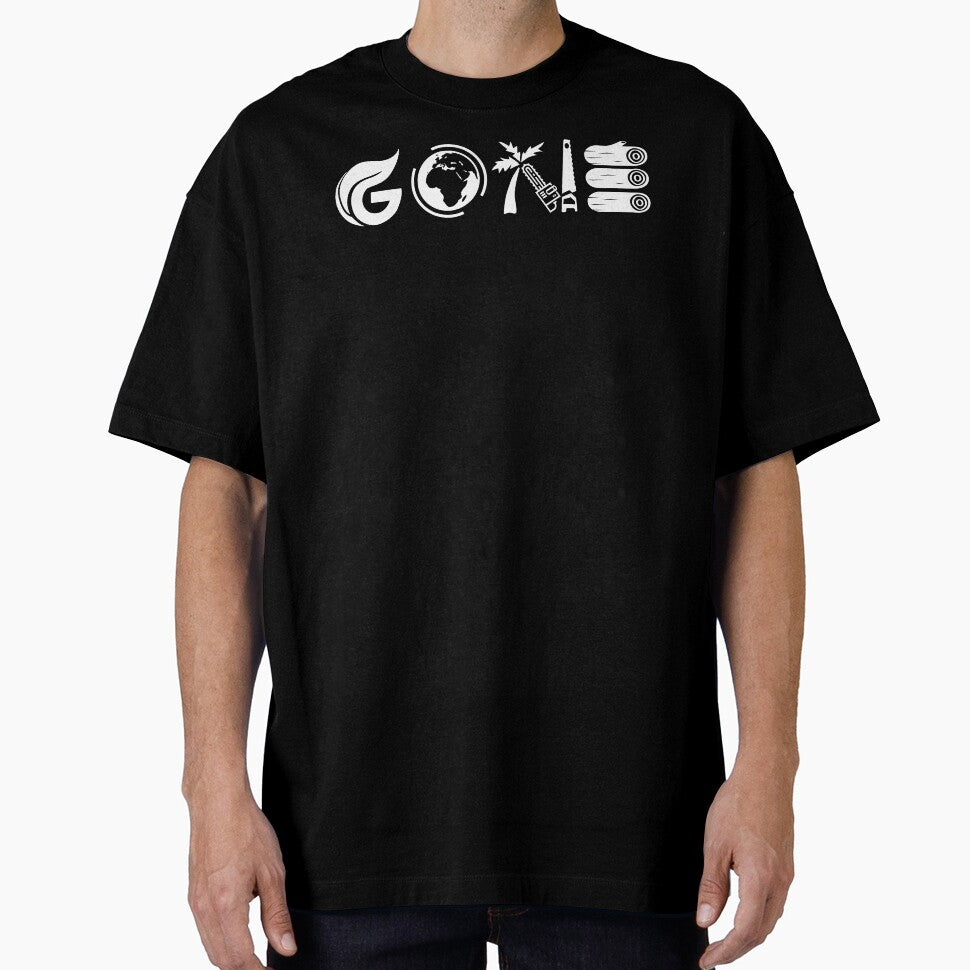 Deforestation Awareness "GONE" Object Typography Design by FoxyJags