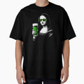 Mona Lisa Drinking Green Beer Funny St Patricks Day Art Parody Shirt by YubitaLeLe