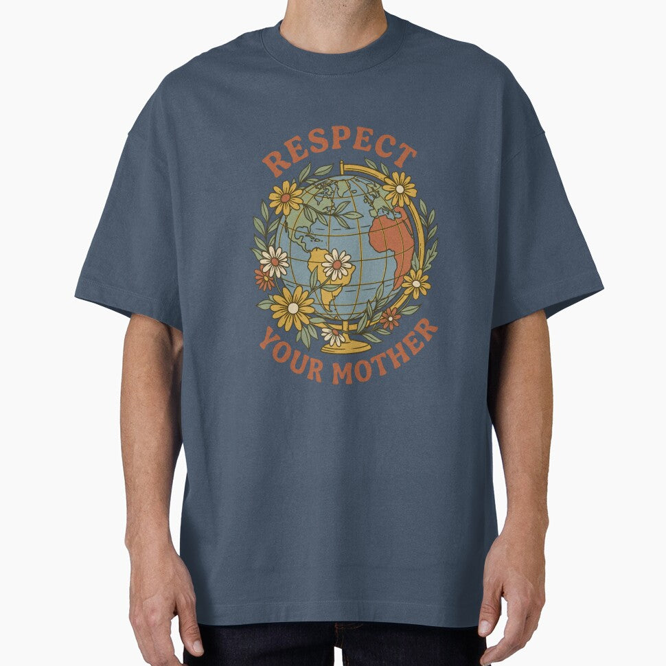 Respect Your Mother Earth Retro Floral Globe by IsDesignHub