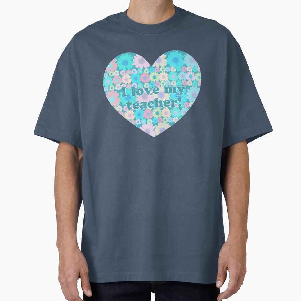 Love my Teacher - Vintage blue heart by SuncatcherPhoto