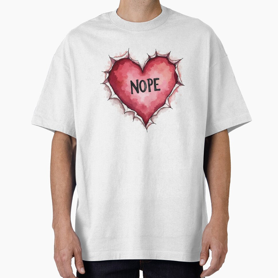 NOPE Valentine Heart – Anti-Love by Vividdesignsau