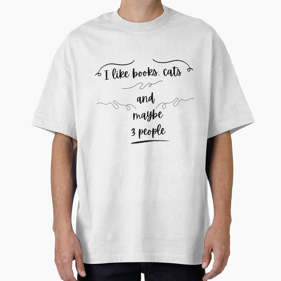 I Like Books, Cats, and Maybe 3 People Booklover Animallover Introvert book aesthetic by amaturka