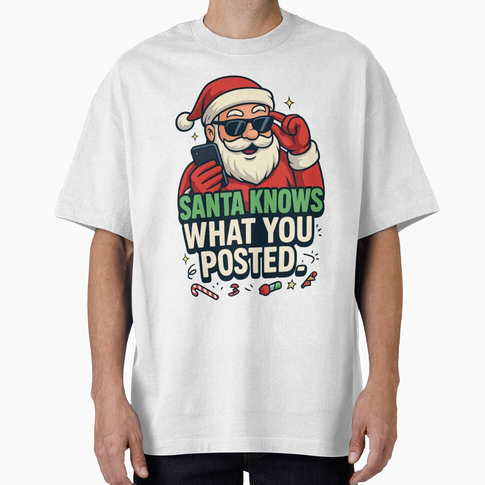 Santa Knows What You Posted – Funny Christmas Meme Design by Eric’s Creative Corner