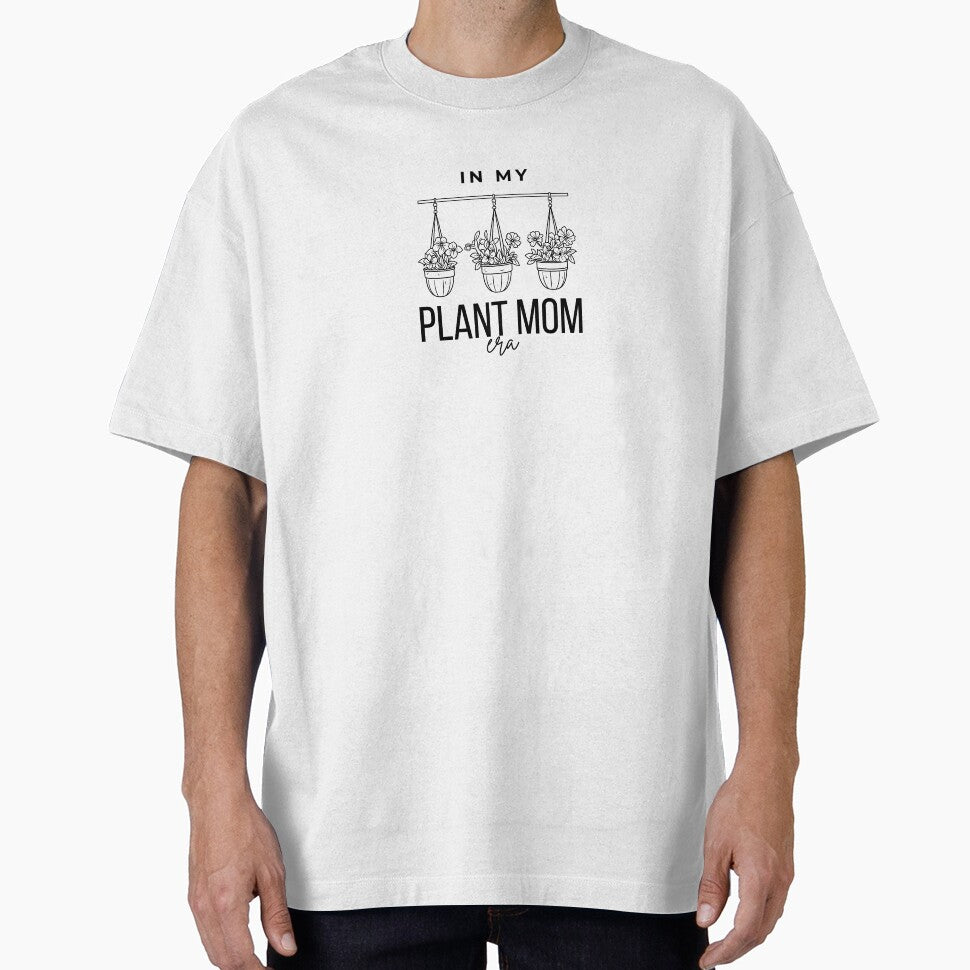 In My Plant Mom Era – Houseplant Mom Aesthetic Floral Line Art by Heather's Creative Apparel