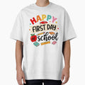 Happy First Day of School Colorful Retro Design by SiarheiYur