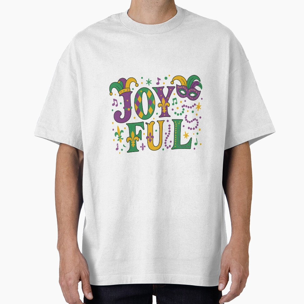 Joyful – Mardi Gras Party Typography Design by inkoutninja
