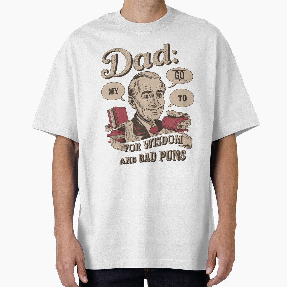 Vintage Dad Wisdom: A Tribute to Puns, Proverbs & Sage Advice - Father's Day Illustration by HahaHandlesHub