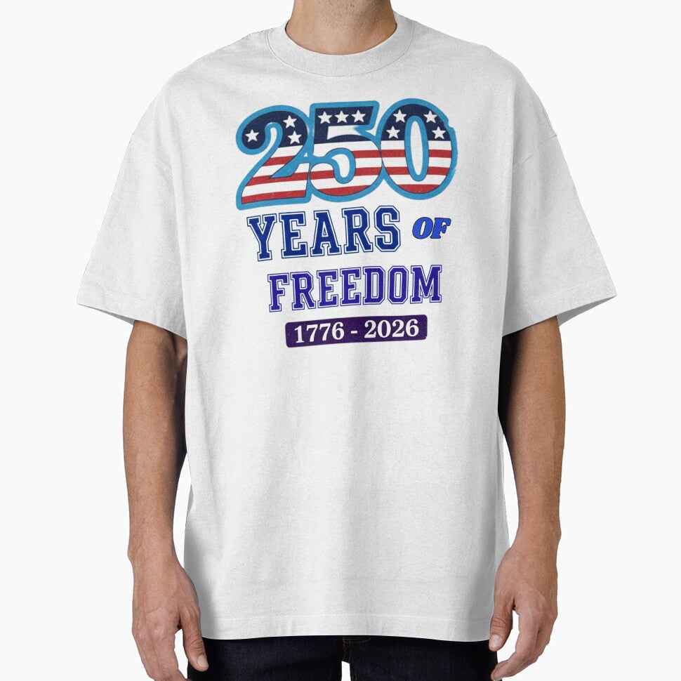 USA 250th Anniversary Distressed Flag T-Shirt Design. 250 years of Freedom. by MojNetSerwis WWK