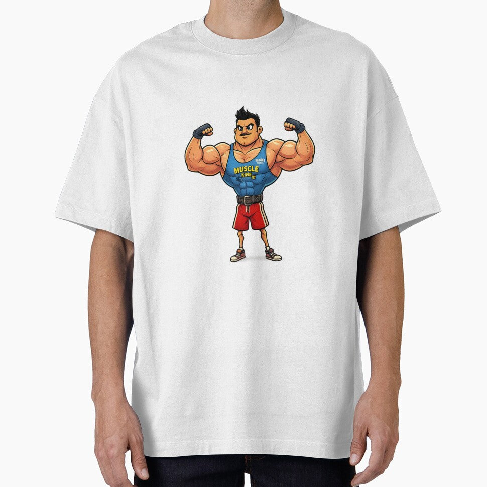 Funny Muscle King Cartoon Bodybuilder PNG | Big Muscles Tiny Legs Meme Design by arifali786