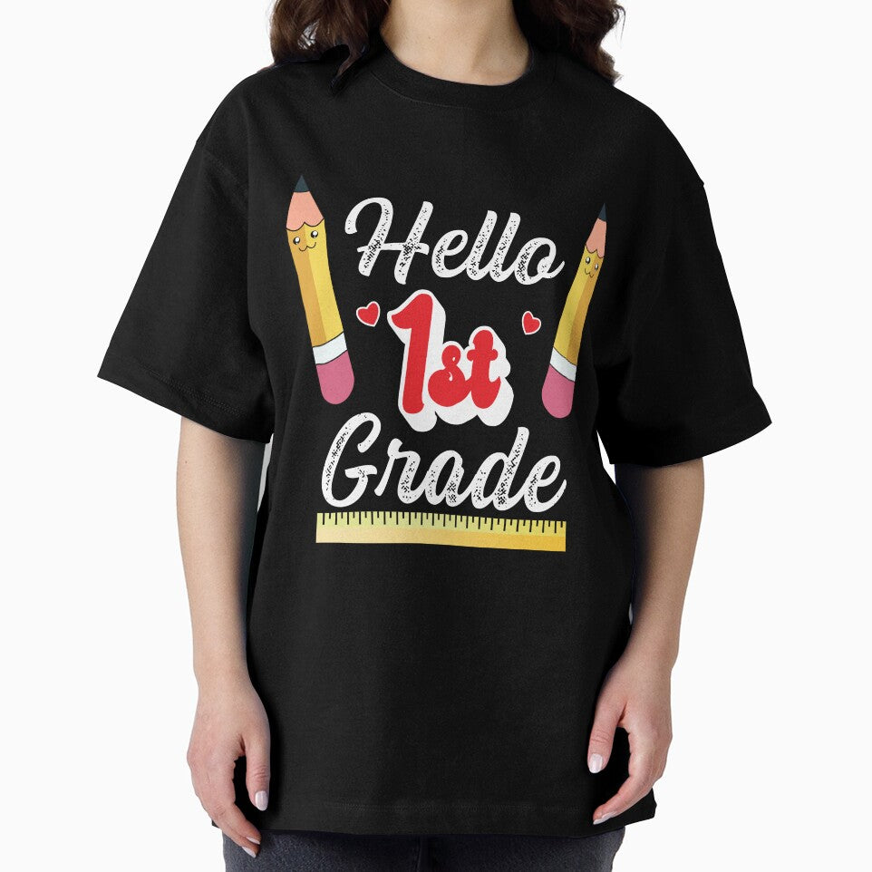 Hello 1st Grade Back to School Design for Teacher or Kids by ZzCorezZ